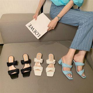 High-heel Woven Sandals