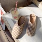 Checked Slide Sandals