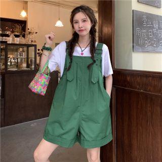 Wide-leg Jumper Shorts / Elbow-sleeve T-shirt