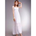 Sleeveless Ruched Maxi Dress As Shown In Figure - One Size
