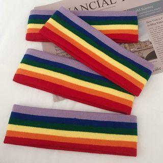 Rainbow Knit Headband As Shown In Figure - One Size