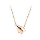 Fashion Creative Plated Rose Gold Aircraft 316l Stainless Steel Necklace Rose Gold - One Size