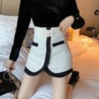 Color Block Mini A-line Skirt