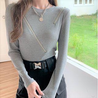 Long-sleeve Cutout Top / Cargo Harem Pants / Belt / Set