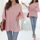 Flutter-sleeve Boxy-fit T-shirt