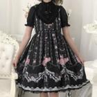 Printed Strappy A-line Lolita Dress
