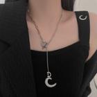 Letter Pendant Chain Necklace Necklace - Silver - One Size