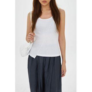 U-neck Asymmetric Tank Top