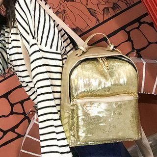 Set: Sequined Backpack + Clutch