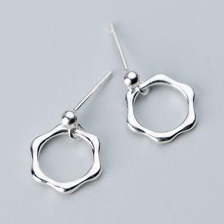 925 Sterling Silver Hexagon Dangle Earring 1 Pair - S925 Sterling Silver - One Size