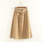 Tie-waist Open-front Skirt