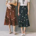A-line Chiffon Floral Skirt
