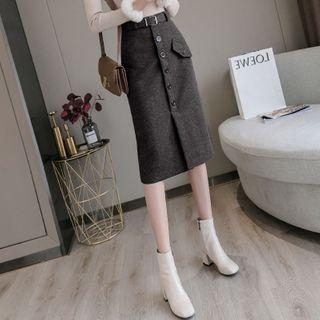 Button-up Pencil Skirt