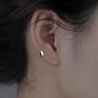 Polished Geometric Sterling Silver Cuff Earring 1 Pair - Silver - One Size