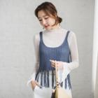 Tasseled Knit Camisole Top