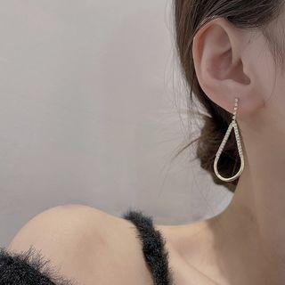 Rhinestone Alloy Drop Earring 1 Pair - E4729 - Gold - One Size