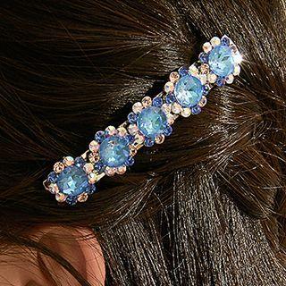 Rhinestone Hair Clip 1 Pc - Blue - One Size