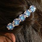 Rhinestone Hair Clip 1 Pc - Blue - One Size