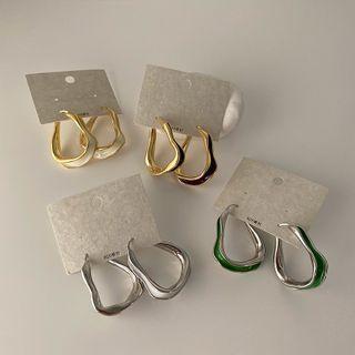 Irregular Glaze Hoop Earring