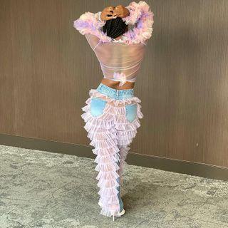 High Waist Sheer Loose Fit Jeans