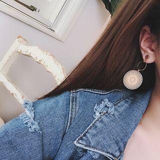 Metal Drop Earring As Shown In Figure - One Size