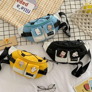 Two-tone Canvas Sling Bag
