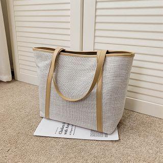 Contrast Trim Tote Bag / Handbag