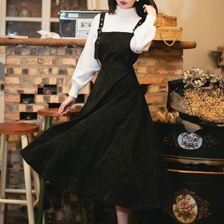 Set: Turtleneck Sweater + Midi A-line Jumper Dress