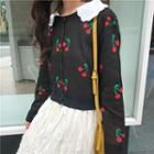 Cherry Open-front Cardigan