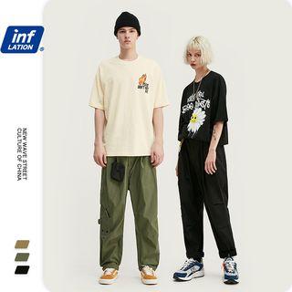 Unisex Multi-pocket Straight-cut Pants