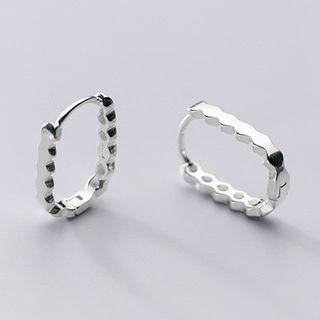925 Sterling Silver Mini Oval Hoop Earring