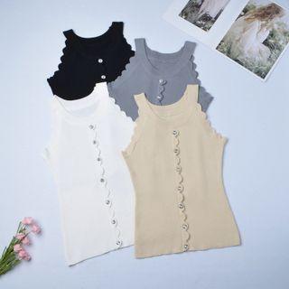Knit Button-up Camisole Top