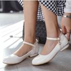 Ankle Strap Patent Flats