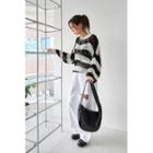 Loose-fit Stripe Open-knit Top