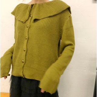 Ruffle-trim Cardigan
