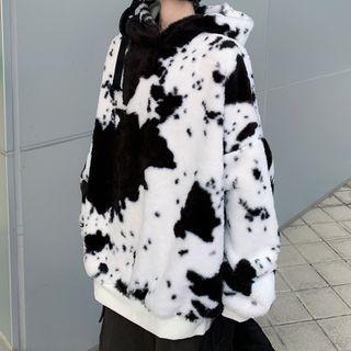 Tie-dyed Hooded Fleece Sweatshirt As Shown In Figure - One Size