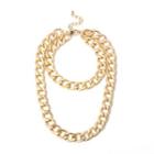 Chain Layered Necklace 2736 - Gold - One Size