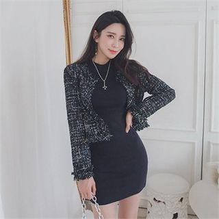 Open-front Tweed Blazer