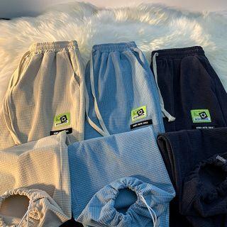 Applique Waffle Sweatpants