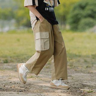 High-waist Pocket Wide Cargo Pants