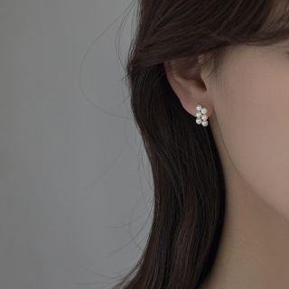 Faux Pearl Earring 1 Pr - Gold - One Size