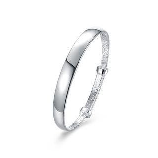 Fashion Elegant Geometric Bangle Silver - One Size