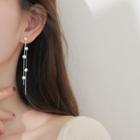 Drop Rhinestone Earring 1 Pair - 925 Silver - As Shown In Figure - One Size