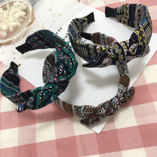 Patterned Bow / Knotted Fabric Headband