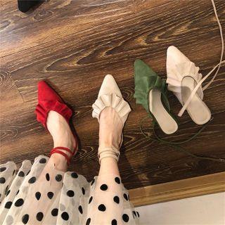 Pointy Lace-up Sandals