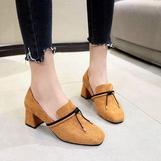 Tie-front Chunky-heel Loafers