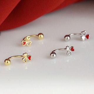 Heart Clover Alloy Swing Earring
