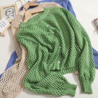V-neck Crochet Cardigan