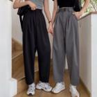 High-waist Wide-leg Dress Pants / Short-sleeve T-shirt