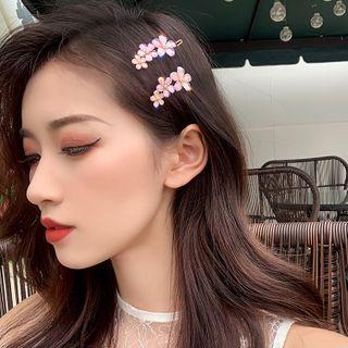 Faux Pearl Resin Flower Hair Clip